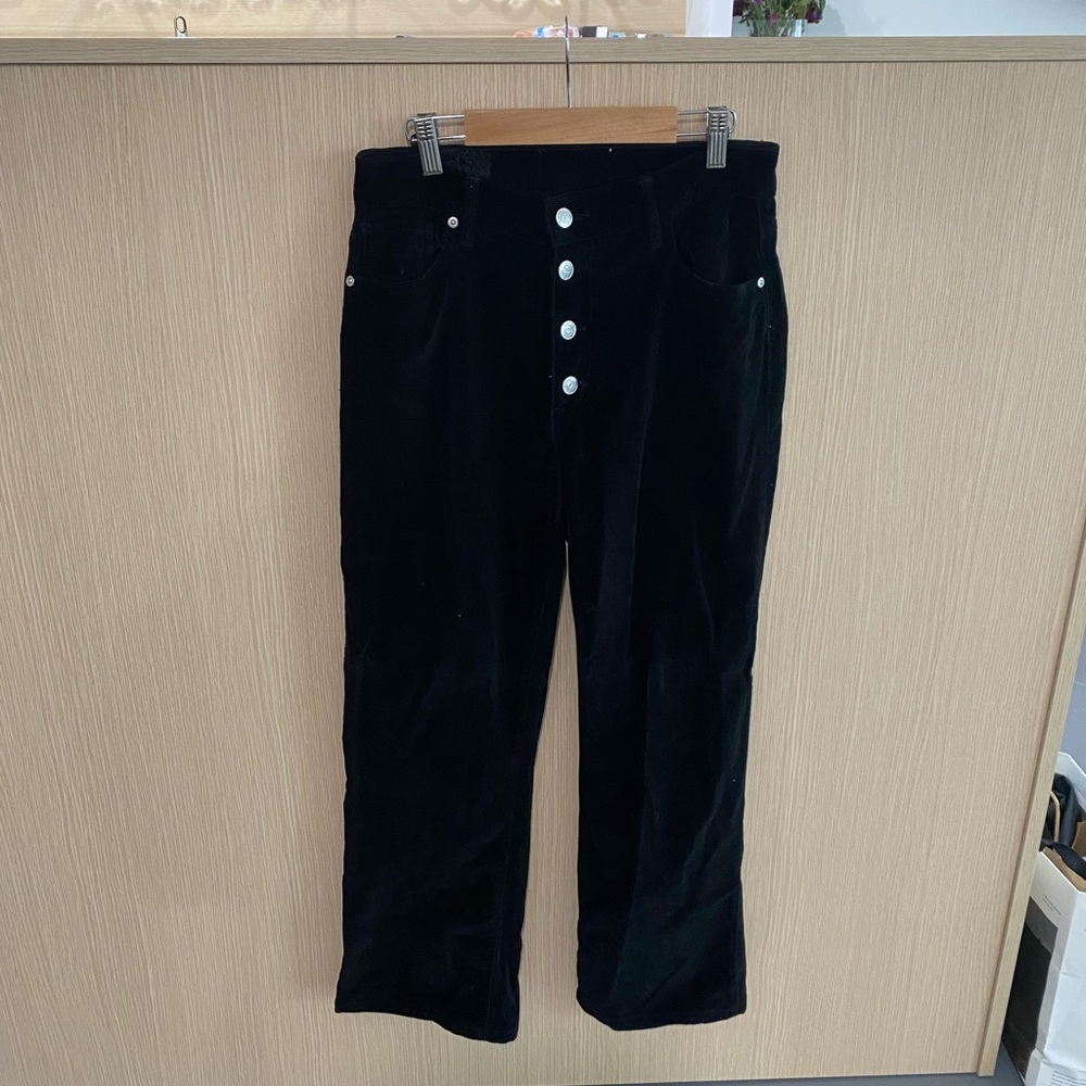 Revice denim black velvet stretchy jeans